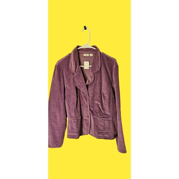 CATO Purple Velvet Like Jacket -- ITEM #3414 - Picture 2 of 3